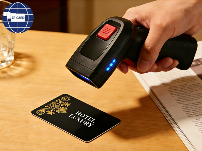 استخدام معدات المسح اليدوية في بطاقات مفاتيح الفنادق